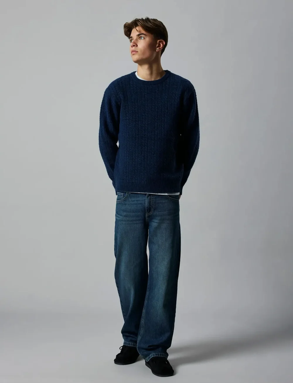 LMTD - NLMKAVE LS O-NECK KNIT - pullover - navy blazer - 2