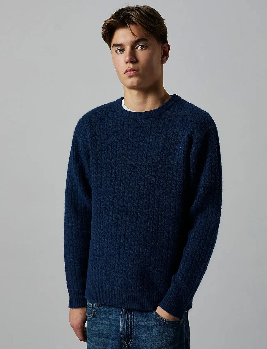 LMTD - NLMKAVE LS O-NECK KNIT - neulepuserot - navy blazer - 3