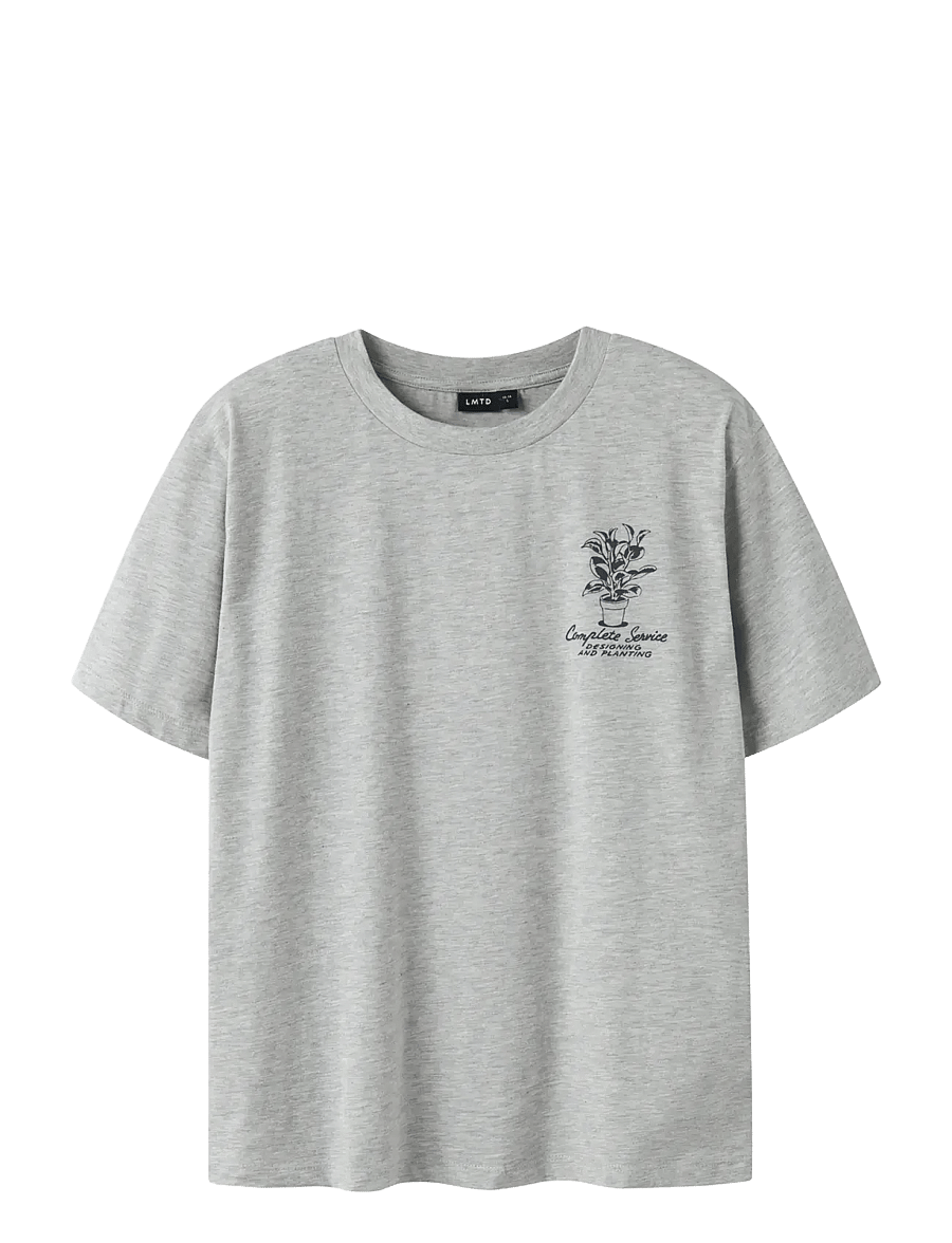 LMTD - NLMKLANT SS L TOP - kurzärmelige - light grey melange - 1