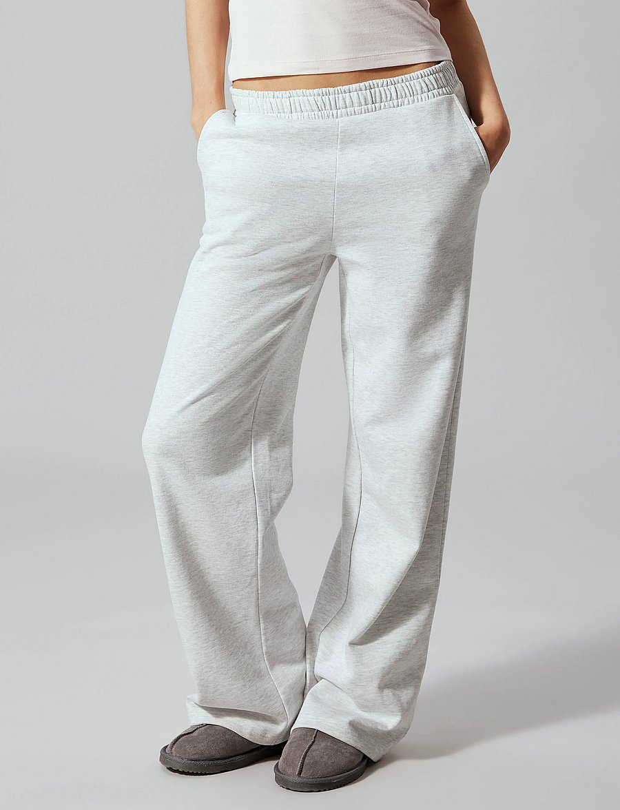 LMTD - NLFNIZU BRU LW WIDE SWEAT PANT NOOS - jogginghosen - light grey melange - 2