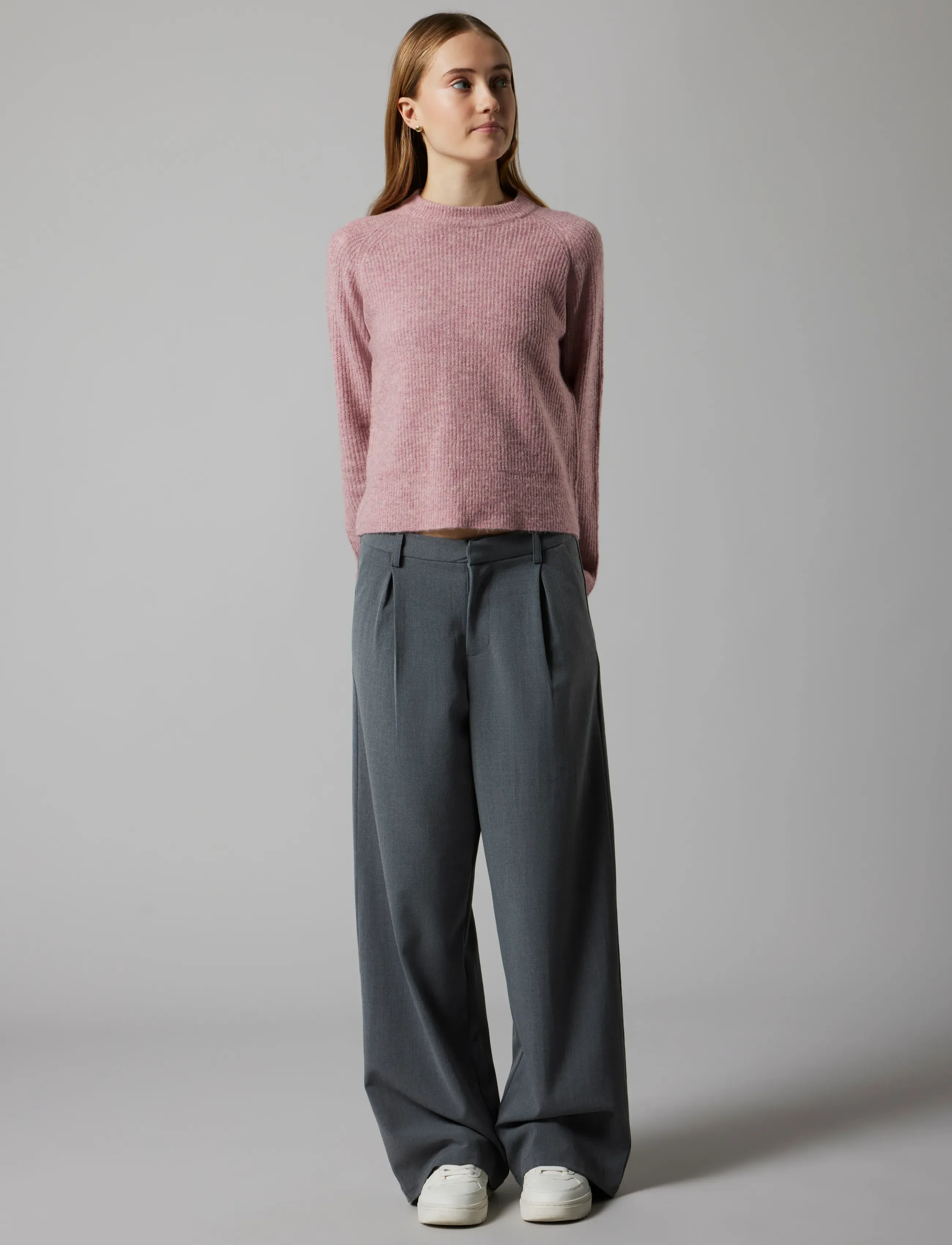 LMTD - NLFKLEAVE LS SHORT KNIT NOOS - jumpers - bleached mauve - 4
