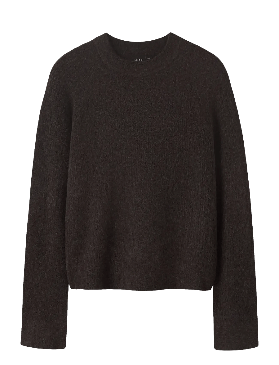 LMTD - NLFKLEAVE LS SHORT KNIT NOOS - pullover - chocolate brown - 0