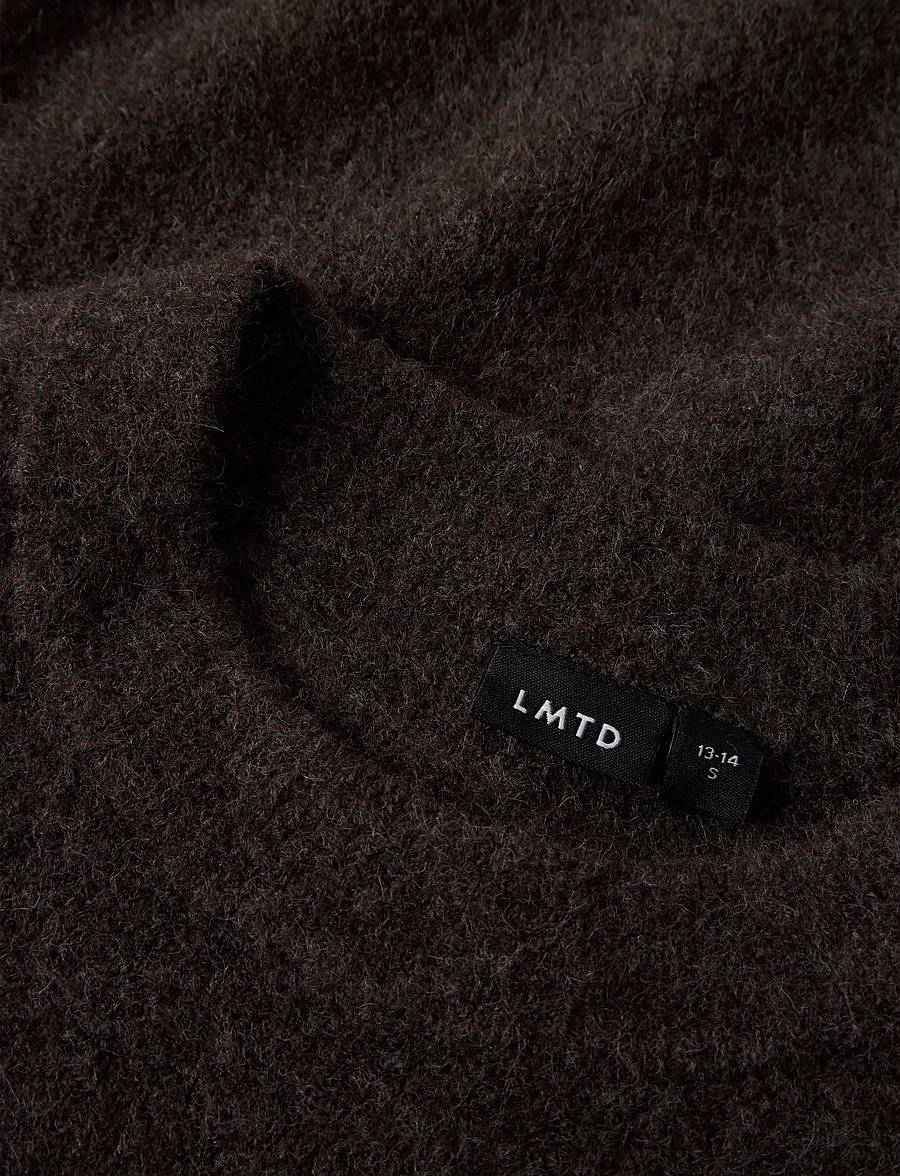 LMTD - NLFKLEAVE LS SHORT KNIT NOOS - pullover - chocolate brown - 2
