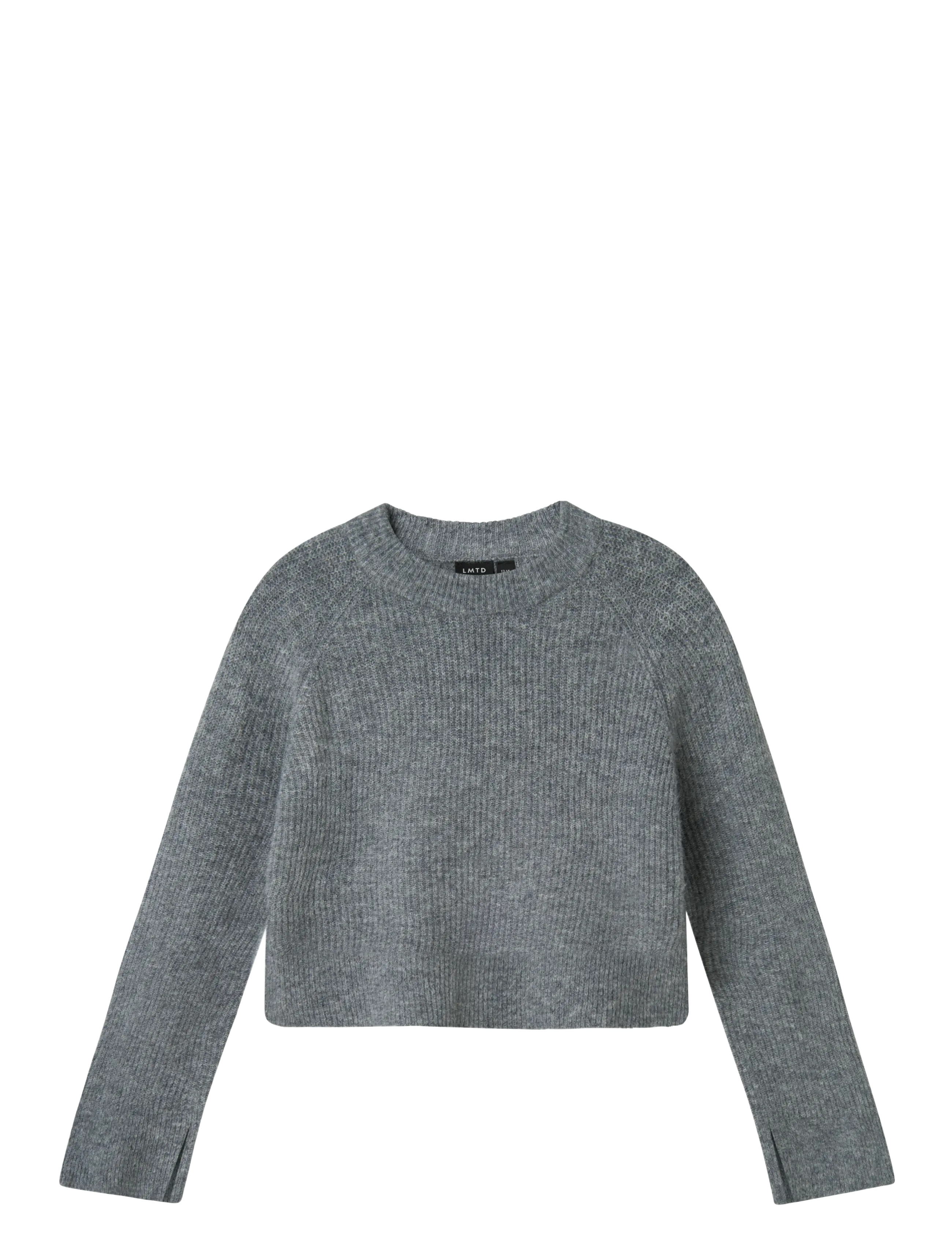 LMTD NLFKLEAVE LS SHORT KNIT NOOS - Riided - GREY MELANGE / grey