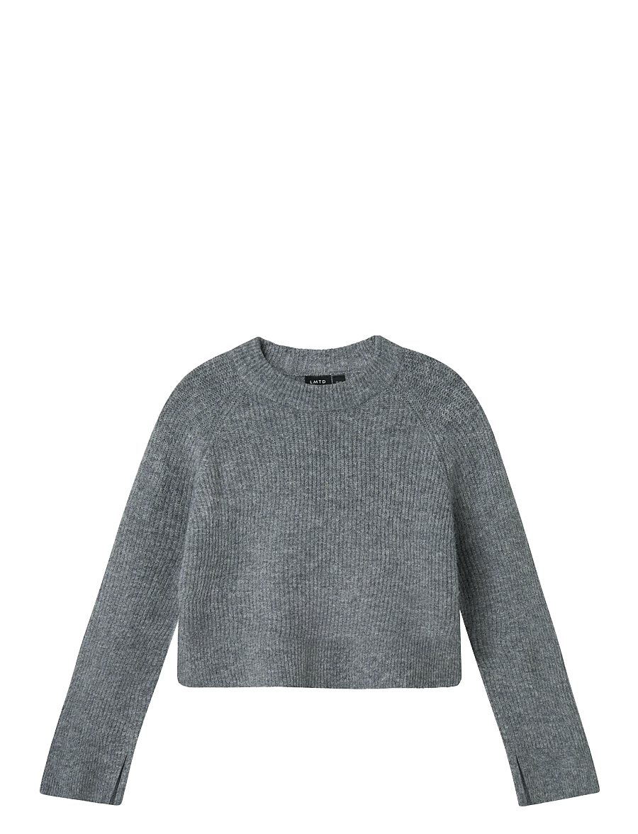 LMTD - NLFKLEAVE LS SHORT KNIT NOOS - džemprid - grey melange - 0