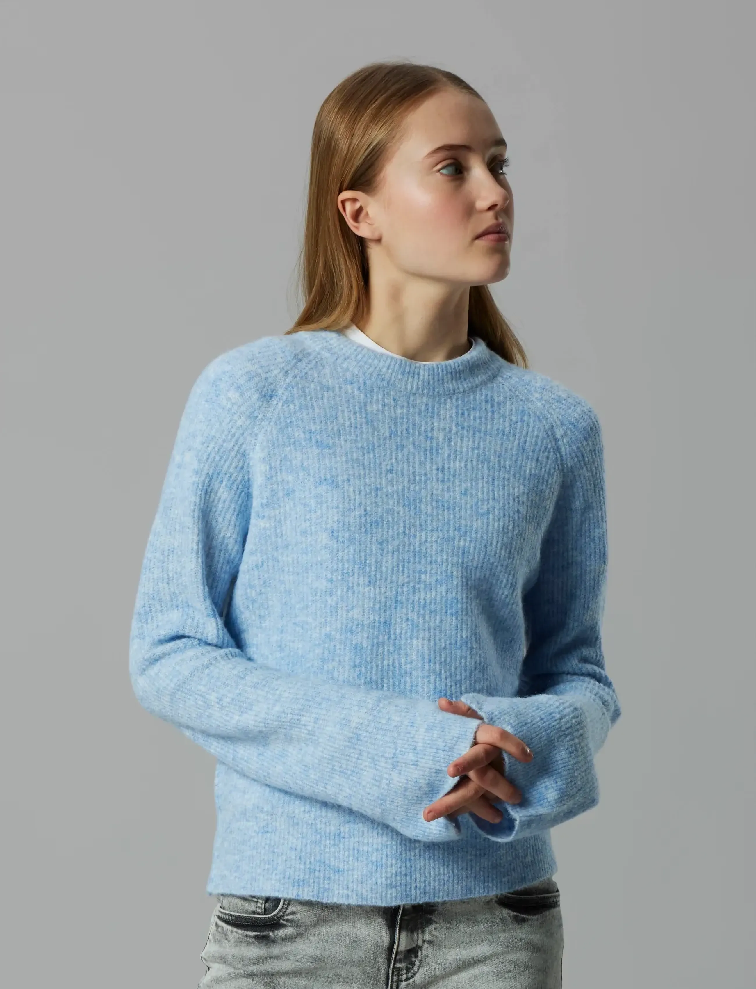 LMTD - NLFKLEAVE LS SHORT KNIT NOOS - jumpers - kentucky blue - 3