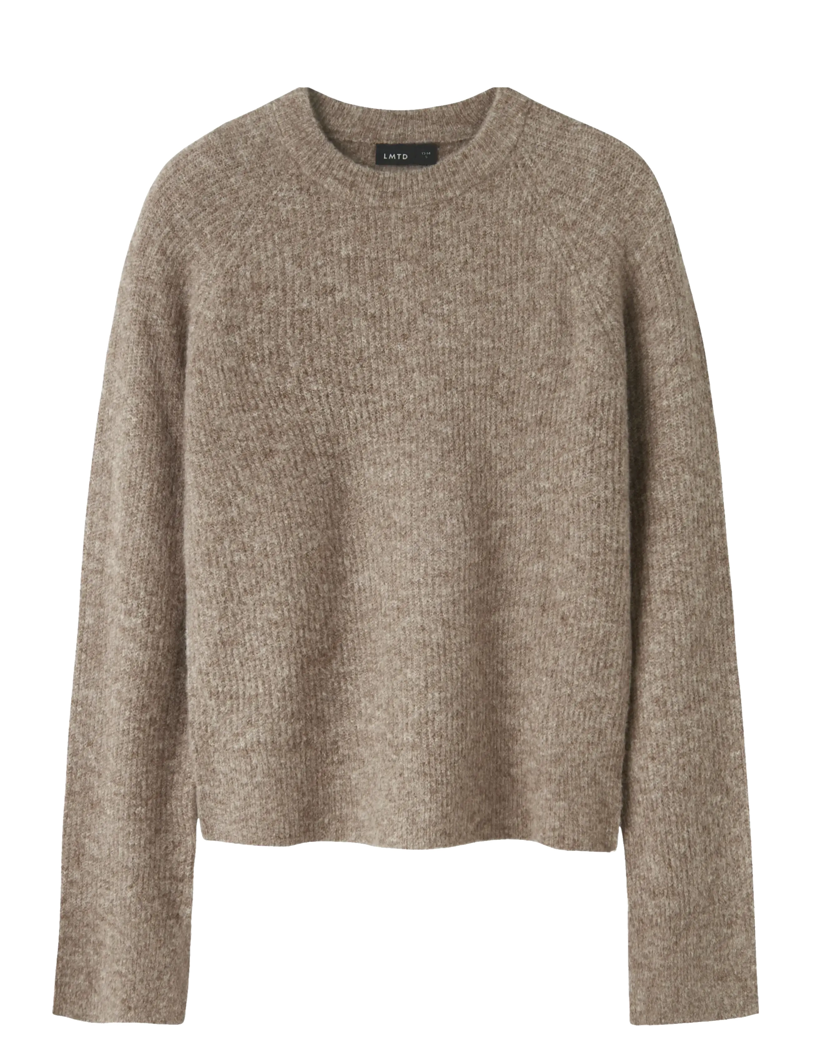 LMTD NLFKLEAVE LS SHORT KNIT NOOS - Pullover - MOCHA MERINGUE / brown