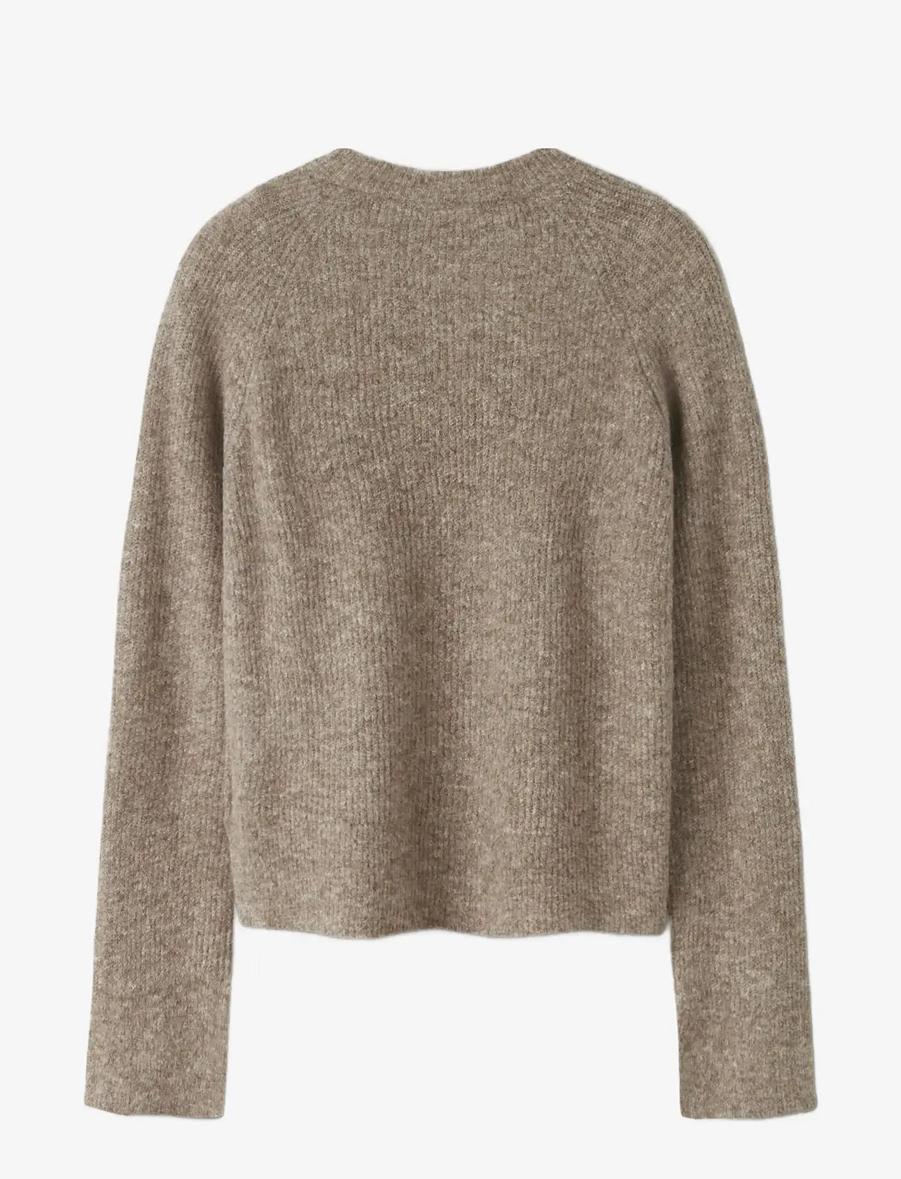 LMTD - NLFKLEAVE LS SHORT KNIT NOOS - swetry - mocha meringue - 1