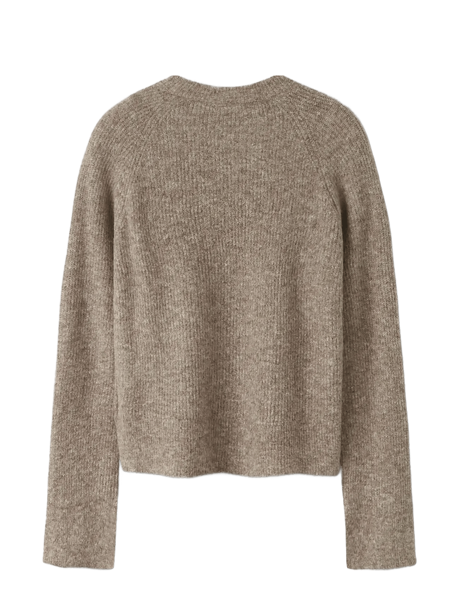 LMTD - NLFKLEAVE LS SHORT KNIT NOOS - pullover - mocha meringue - 1