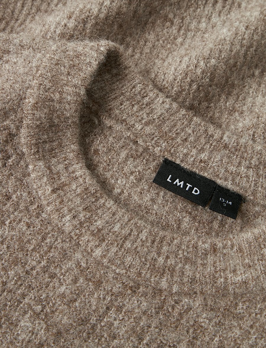 LMTD - NLFKLEAVE LS SHORT KNIT NOOS - pullover - mocha meringue - 3