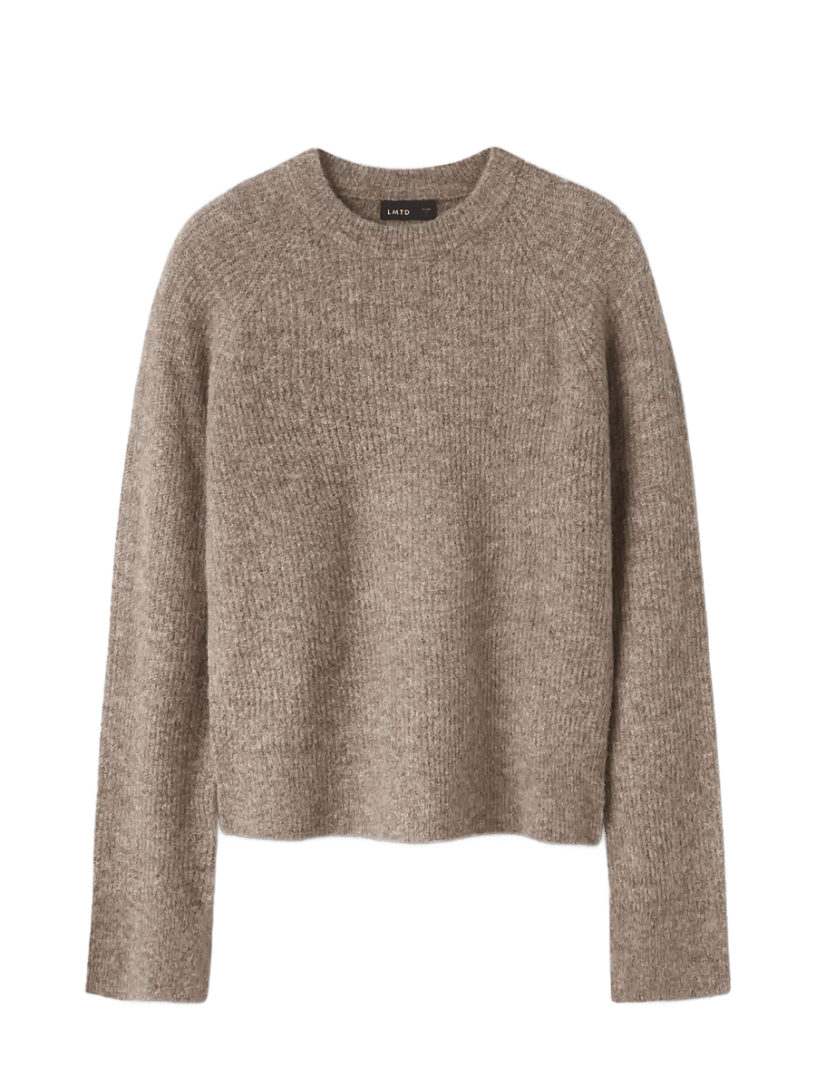 LMTD - NLFKLEAVE LS SHORT KNIT NOOS - pullover - mocha meringue - 2