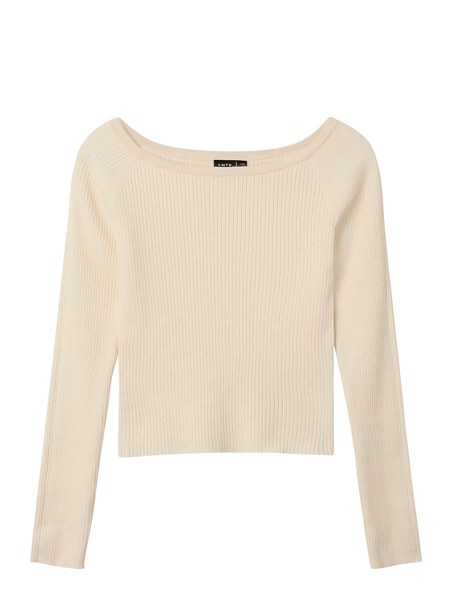 LMTD - NLFLARIN LS BOATNECK SHORT S KNIT - džemprid - antique white - 1