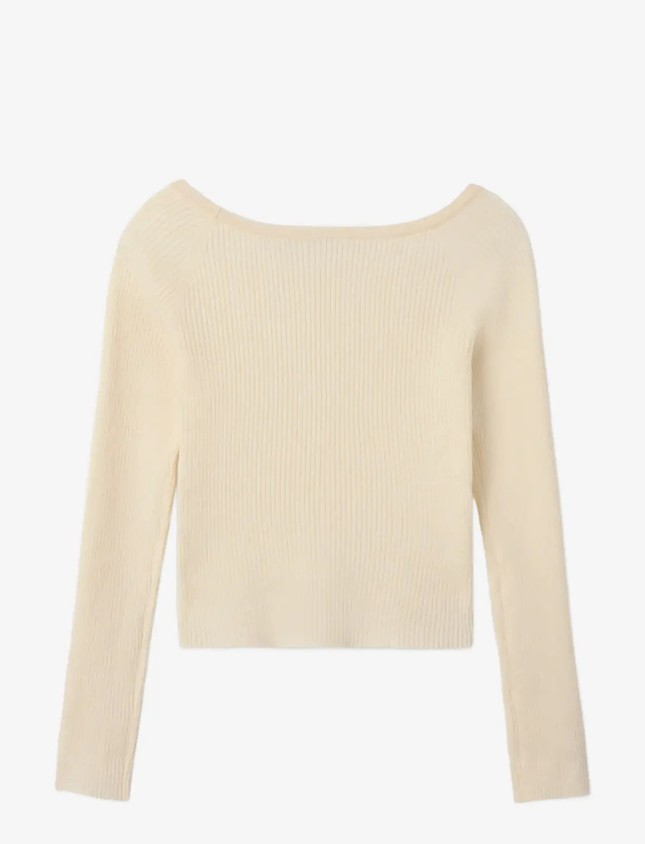 LMTD - NLFLARIN LS BOATNECK SHORT S KNIT - pullover - antique white - 2