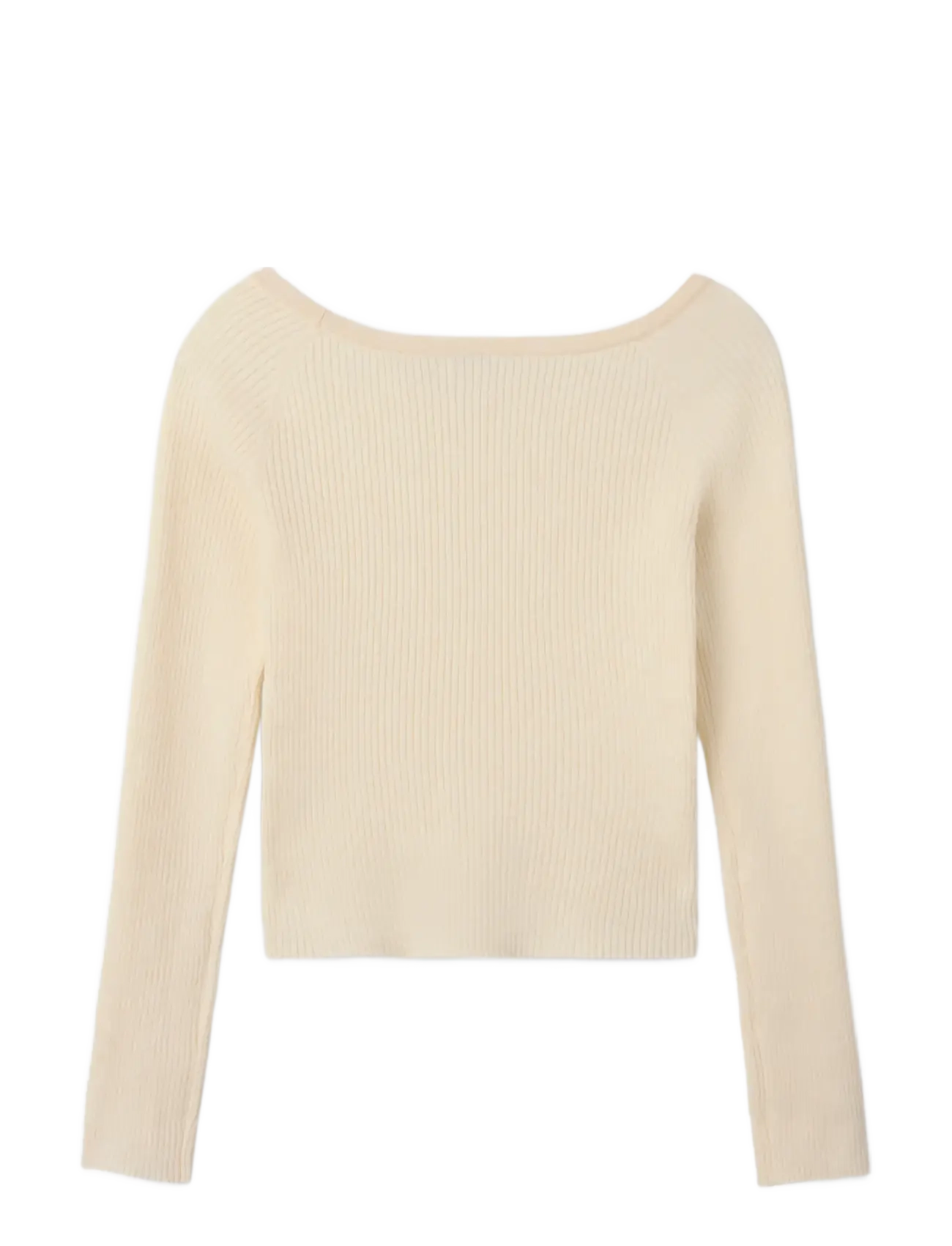 LMTD - NLFLARIN LS BOATNECK SHORT S KNIT - swetry - antique white - 2