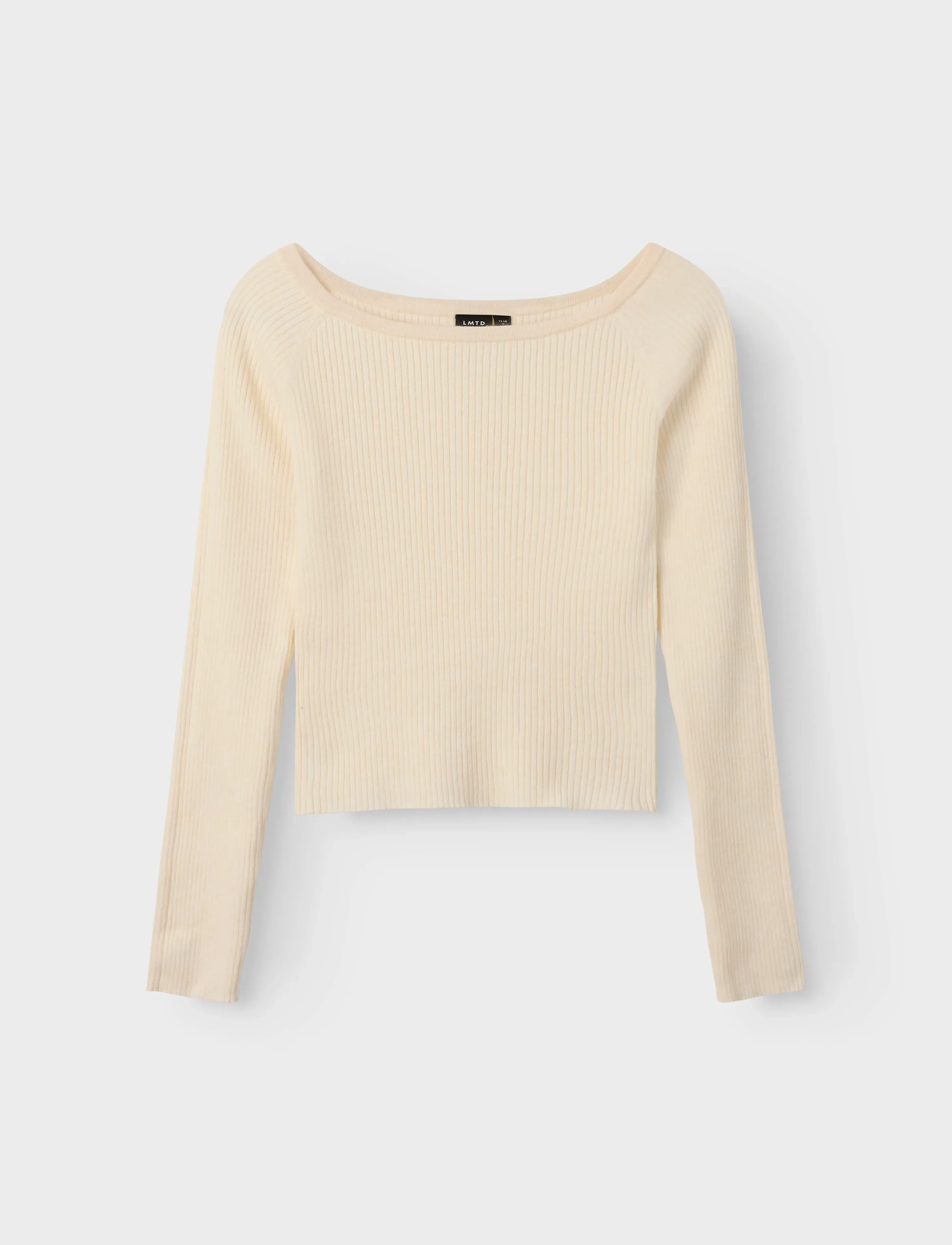 LMTD - NLFLARIN LS BOATNECK SHORT S KNIT - swetry - antique white - 4