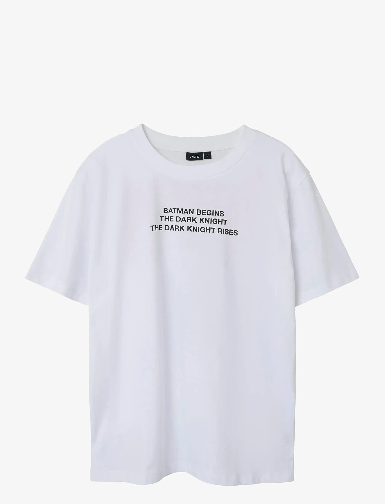 LMTD - NLMDUX BATMAN L SS TOP WAB - kortærmede t-shirts - bright white - 0