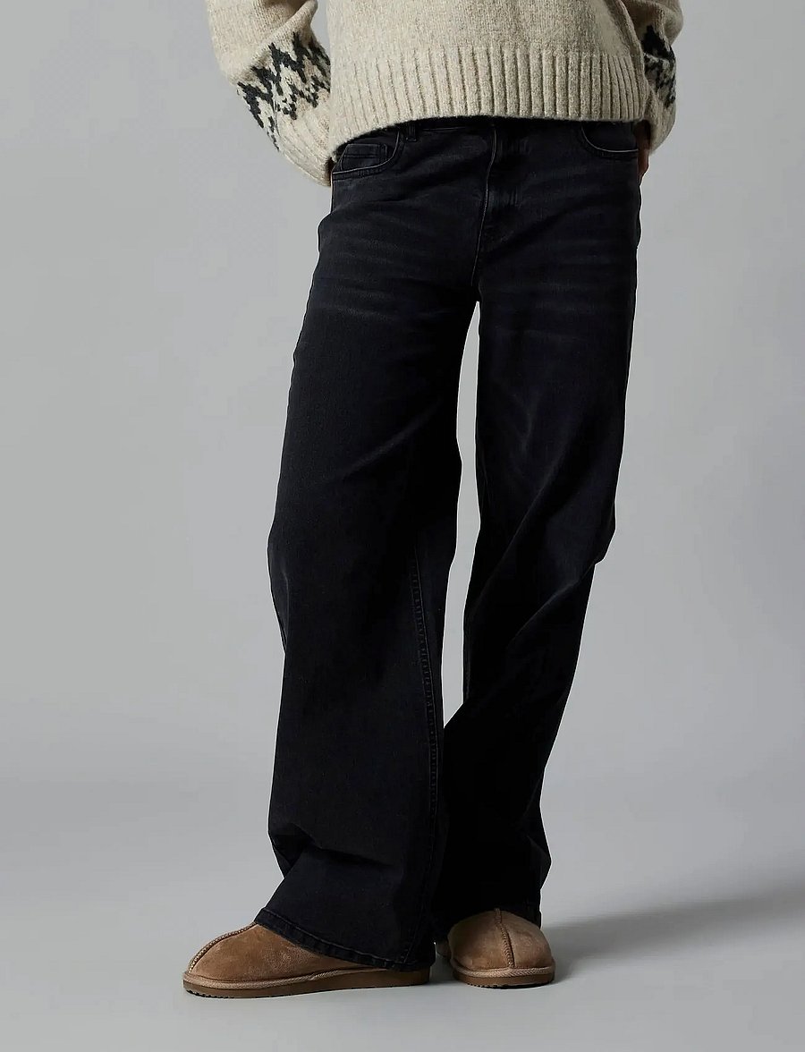 LMTD - NLFBETT DNM NW R WIDE PANT NOOS - regular jeans - grey denim - 0