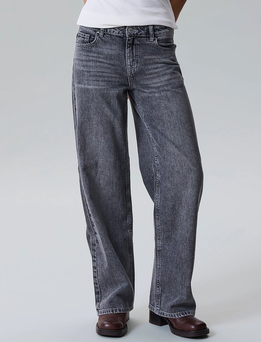 LMTD - NLFBETT DNM NW R WIDE PANT NOOS - regular jeans - grey denim - 3
