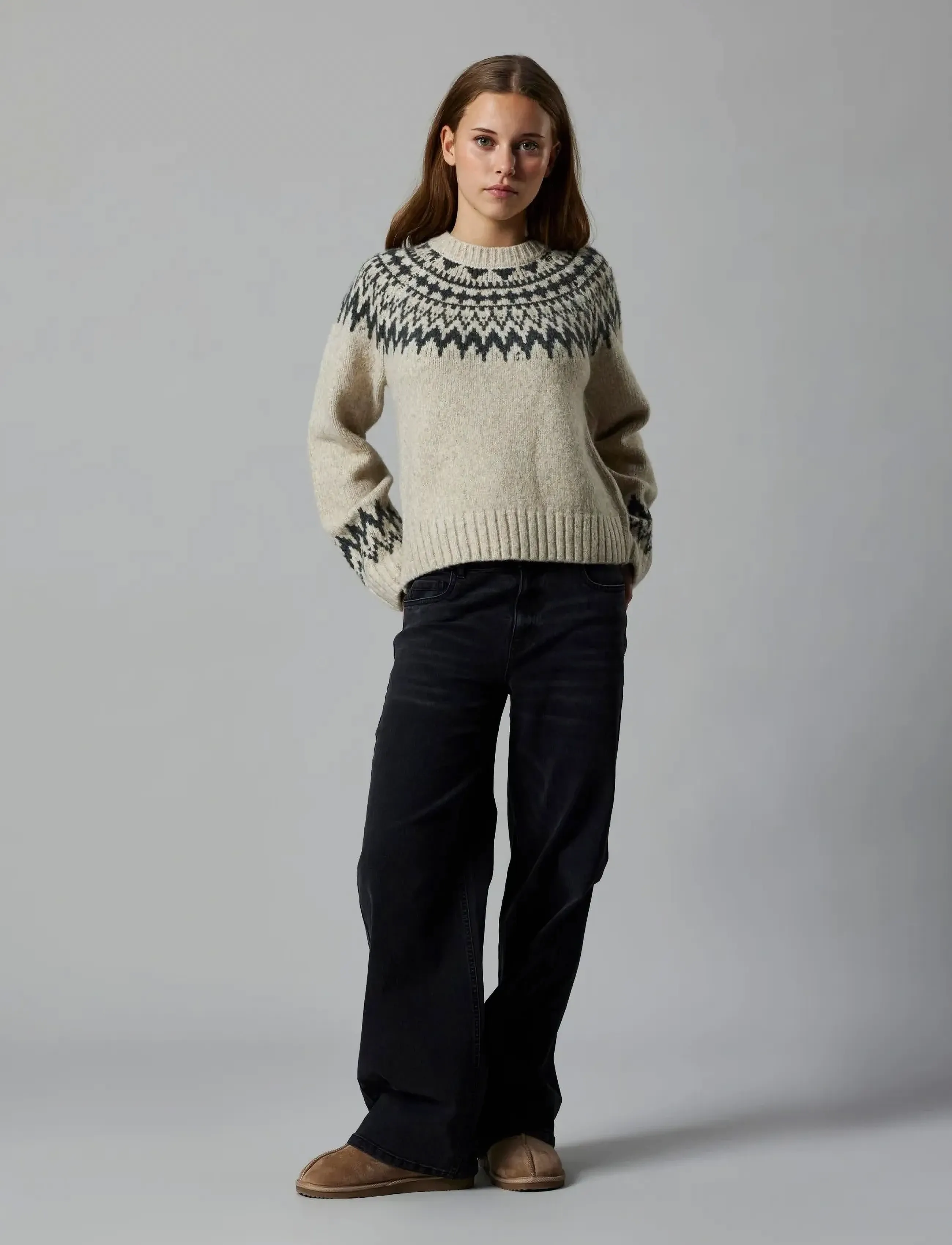 LMTD - NLFBETT DNM NW R WIDE PANT NOOS - regular jeans - grey denim - 3