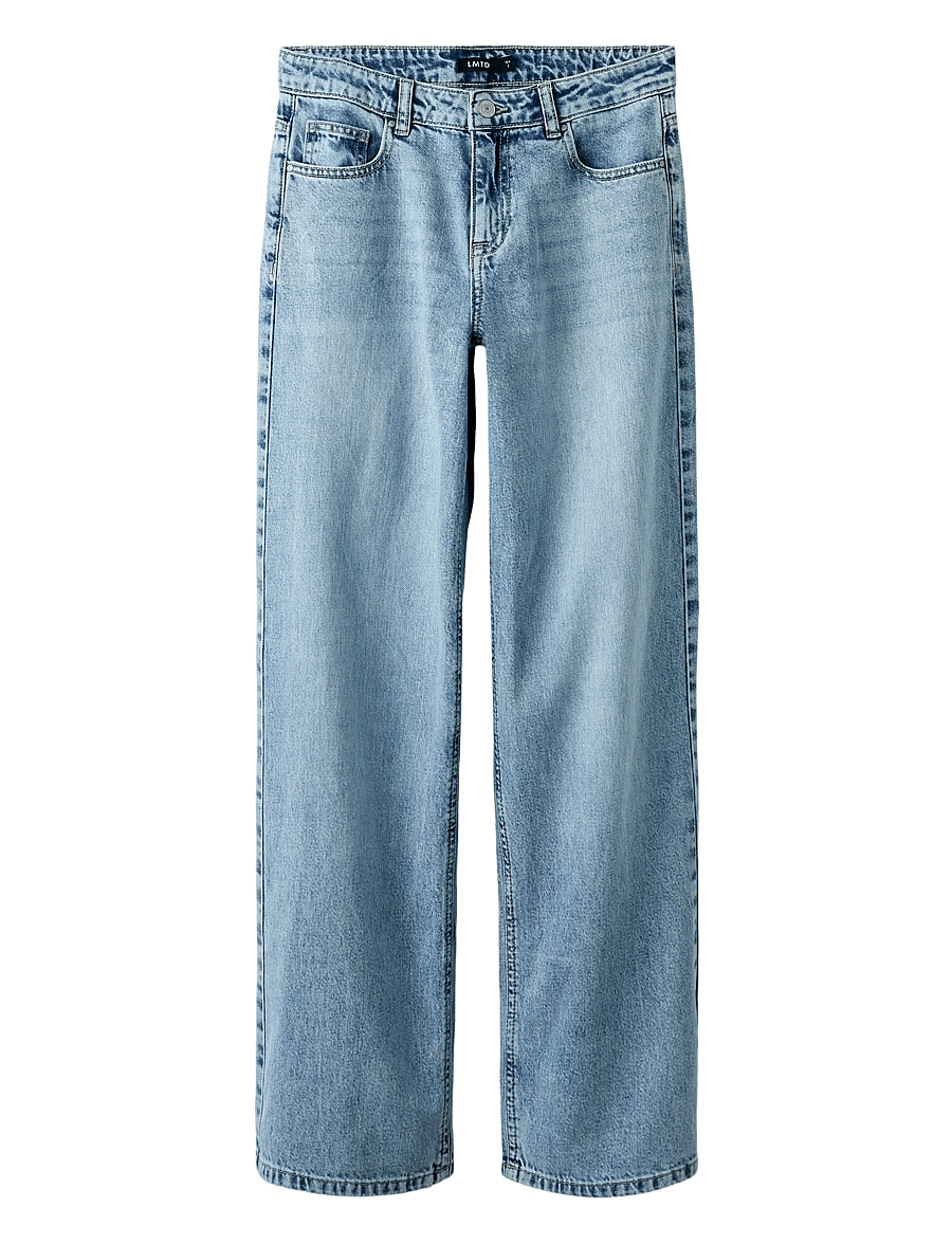 LMTD - NLFBETT DNM NW R WIDE PANT NOOS - regular jeans - light blue denim - 1