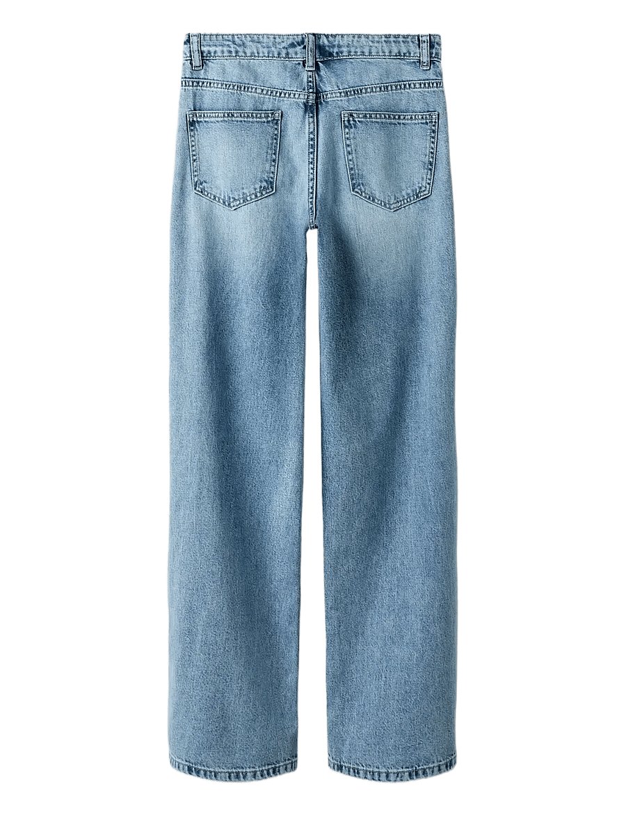 LMTD - NLFBETT DNM NW R WIDE PANT NOOS - regular jeans - light blue denim - 2