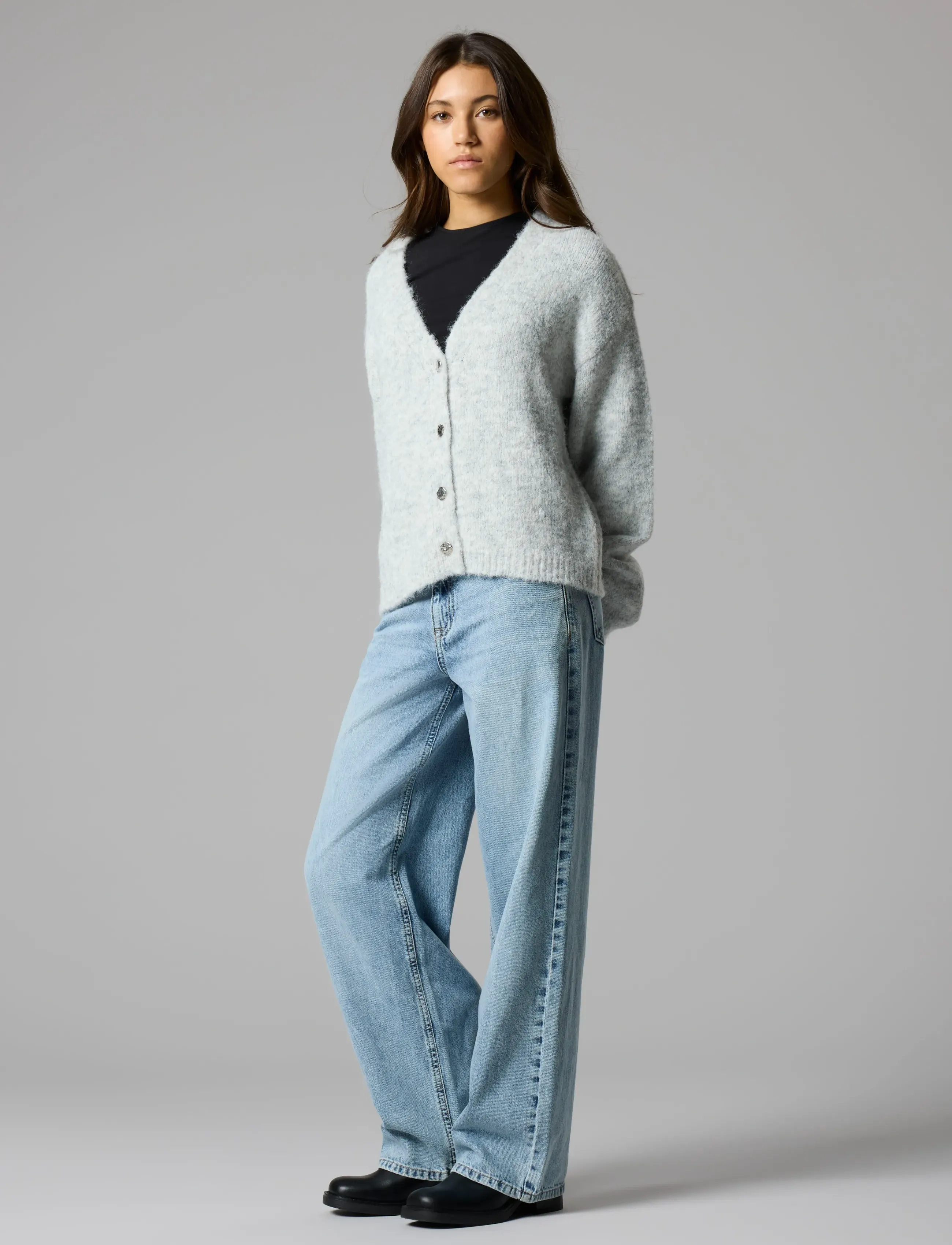 LMTD - NLFBETT DNM NW R WIDE PANT NOOS - regular jeans - light blue denim - 3