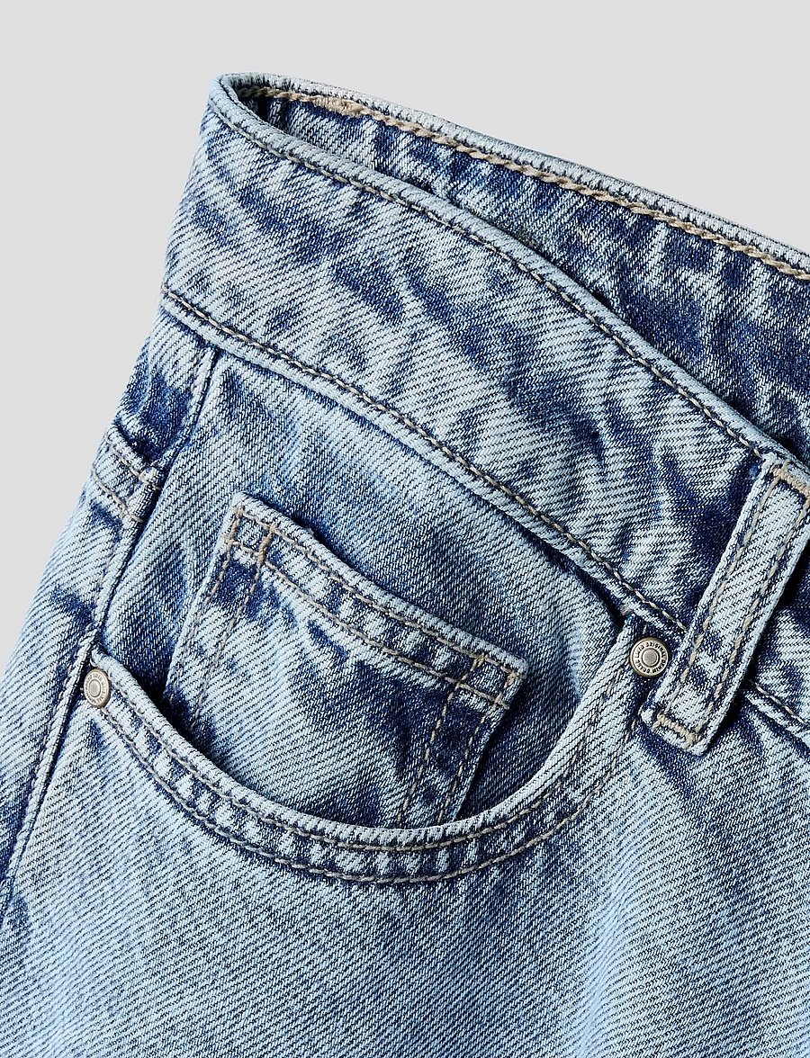 LMTD - NLFBETT DNM NW R WIDE PANT NOOS - regular jeans - light blue denim - 4