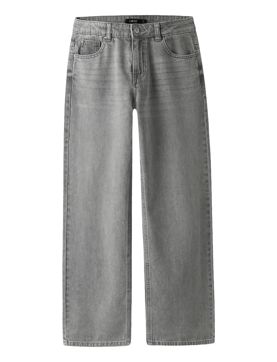 LMTD - NLFBETT DNM NW R WIDE PANT NOOS - regular jeans - light grey denim - 1
