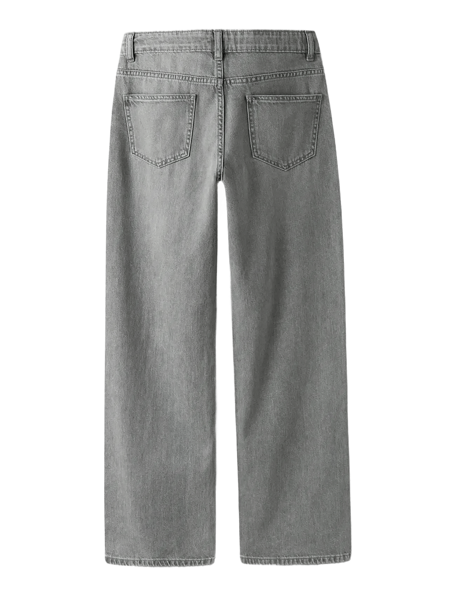 LMTD - NLFBETT DNM NW R WIDE PANT NOOS - regular jeans - light grey denim - 2