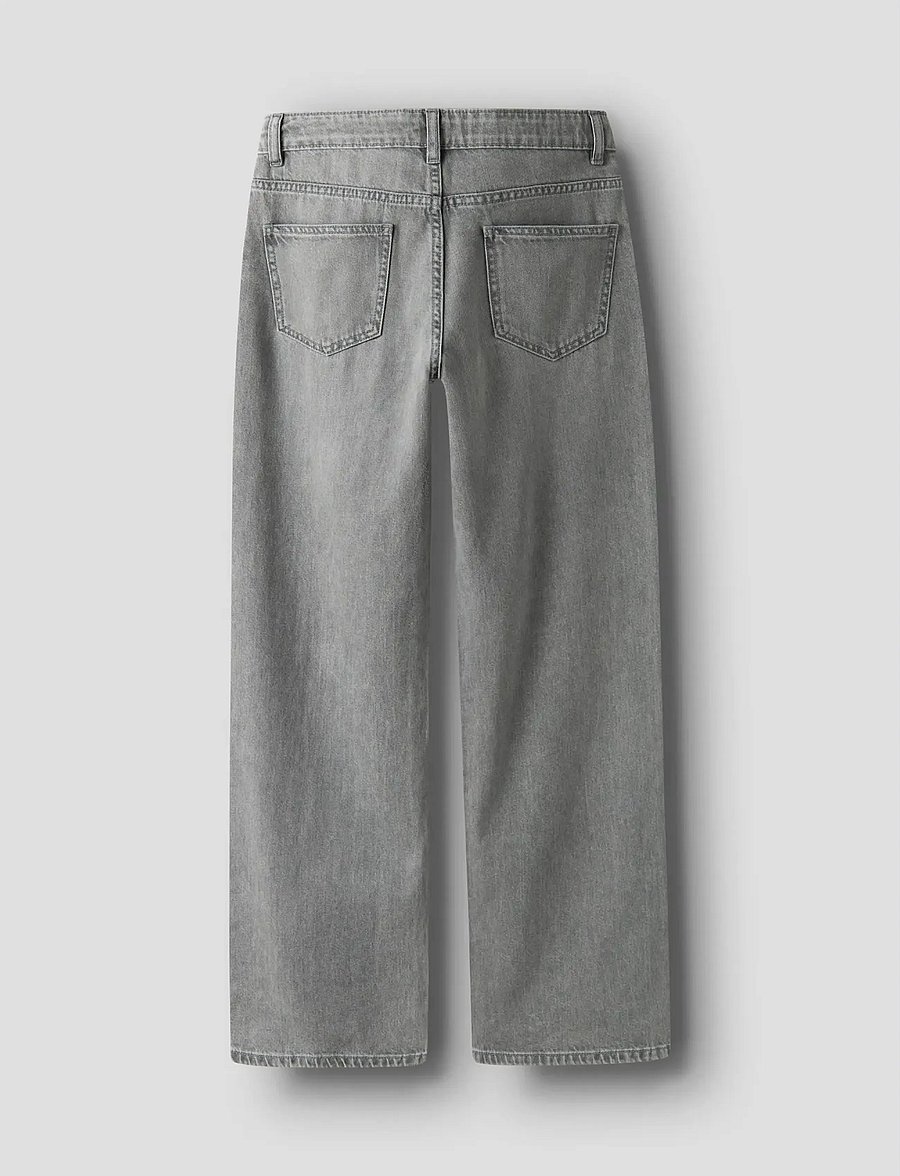 LMTD - NLFBETT DNM NW R WIDE PANT NOOS - regular jeans - light grey denim - 3