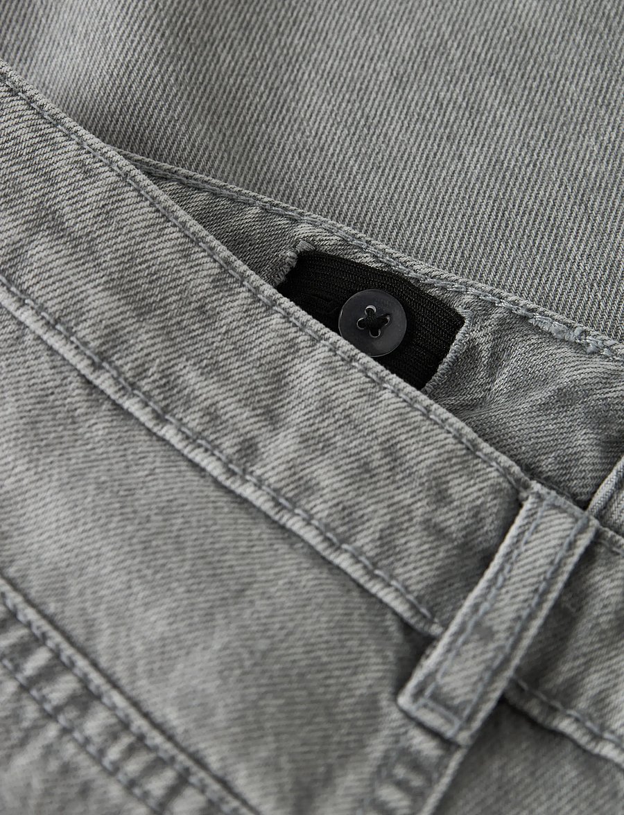 LMTD - NLFBETT DNM NW R WIDE PANT NOOS - regular jeans - light grey denim - 4