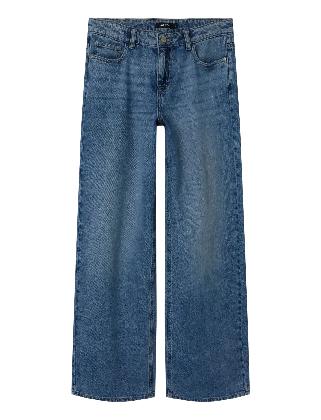 LMTD NLFBETT DNM NW R WIDE PANT NOOS - Basplagg - MEDIUM BLUE DENIM / blue