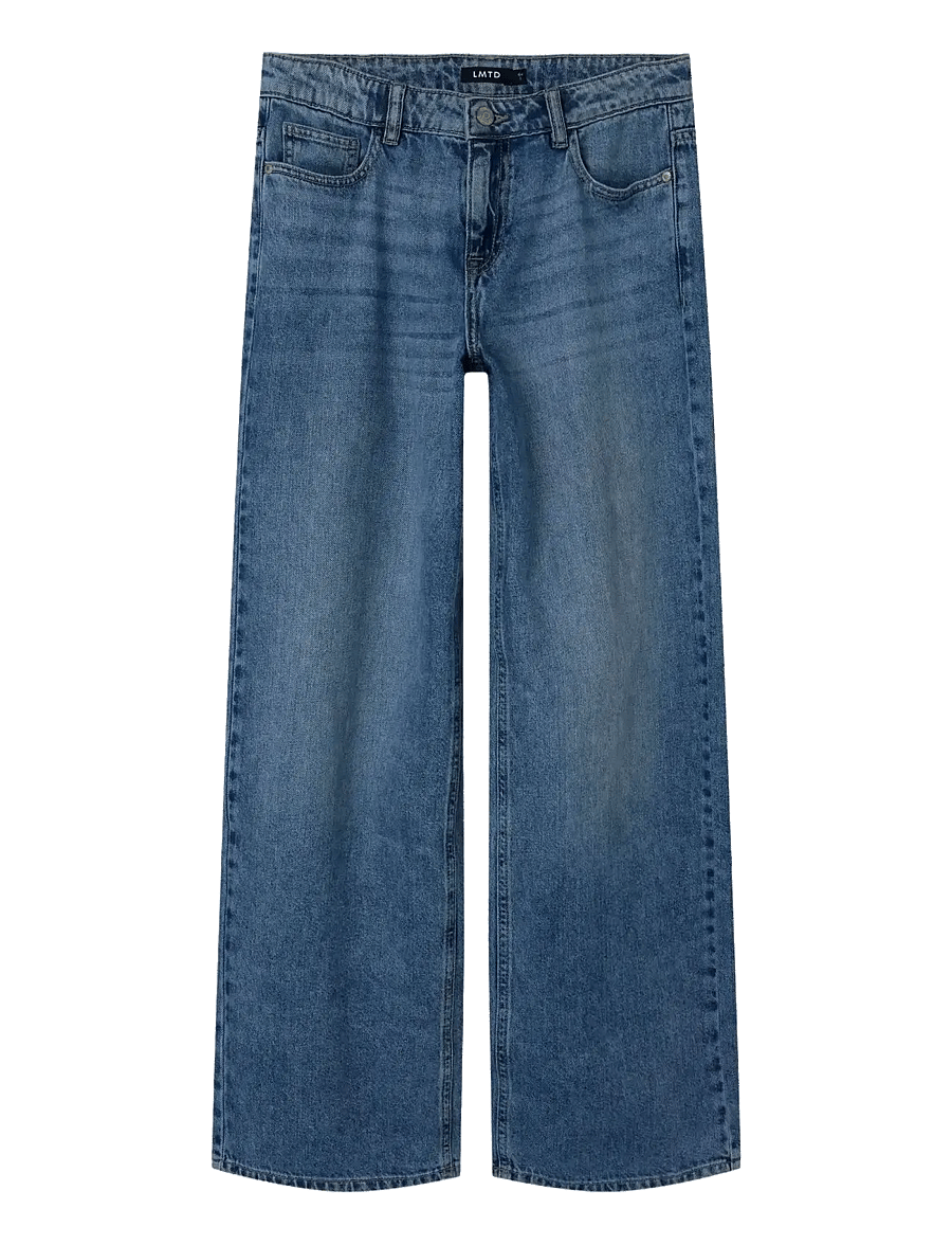 LMTD - NLFBETT DNM NW R WIDE PANT NOOS - regular jeans - medium blue denim - 0