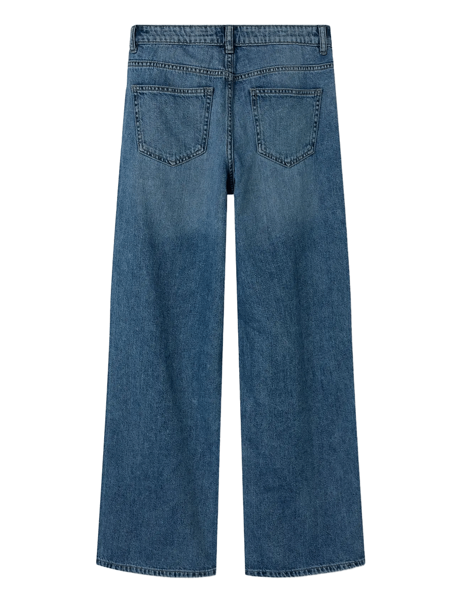 LMTD - NLFBETT DNM NW R WIDE PANT NOOS - regular jeans - medium blue denim - 1