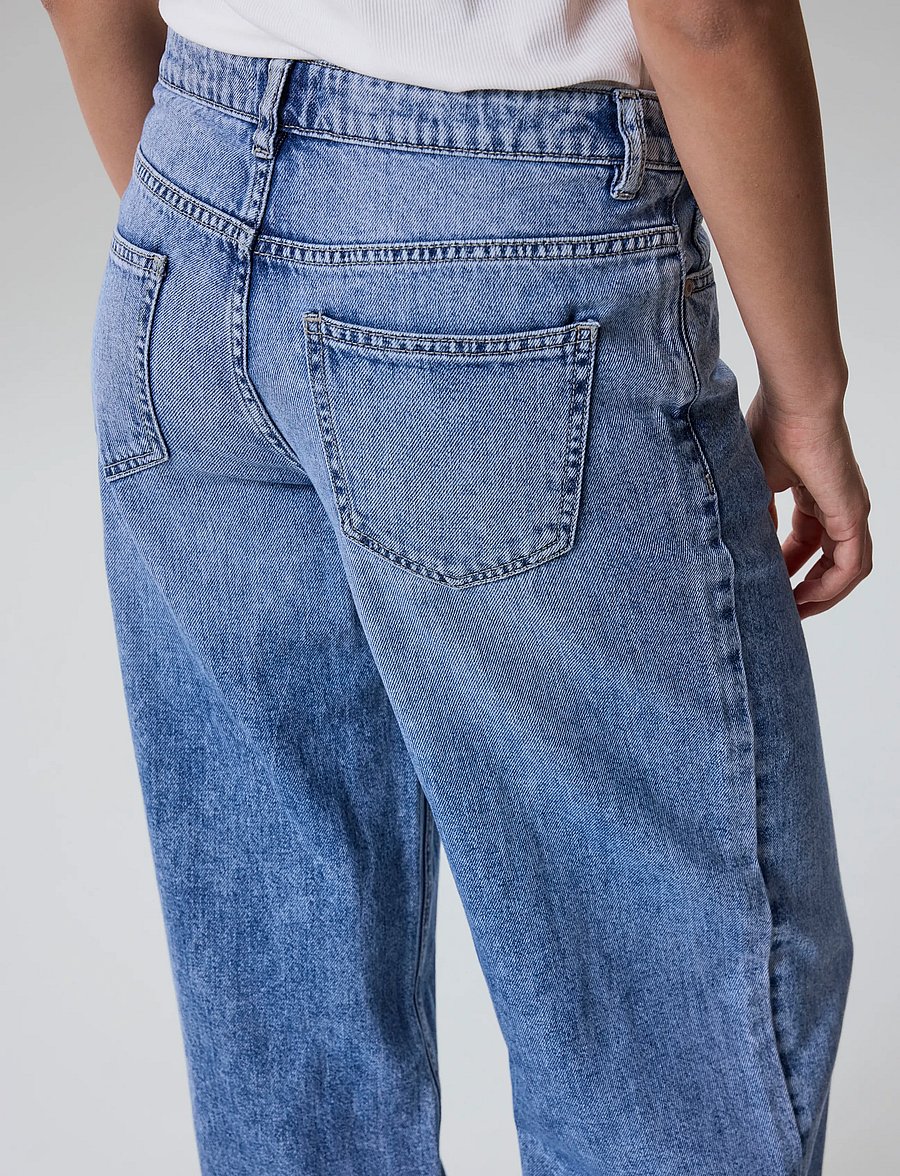 LMTD - NLFBETT DNM NW R WIDE PANT NOOS - regular jeans - medium blue denim - 3