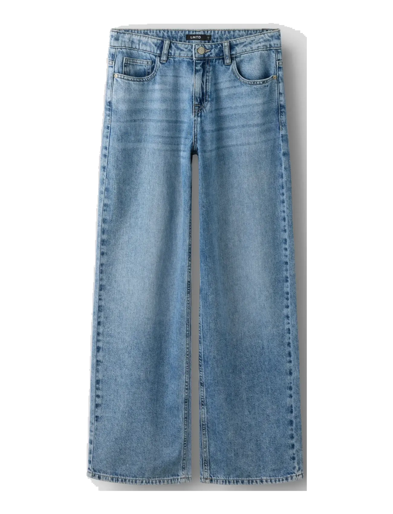 LMTD - NLFBETT DNM NW R WIDE PANT NOOS - regular jeans - medium blue denim - 2