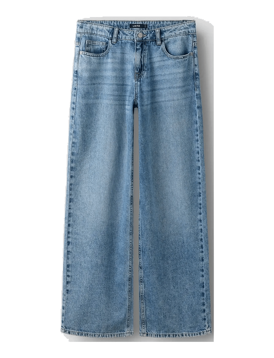 LMTD - NLFBETT DNM NW R WIDE PANT NOOS - regular jeans - medium blue denim - 2