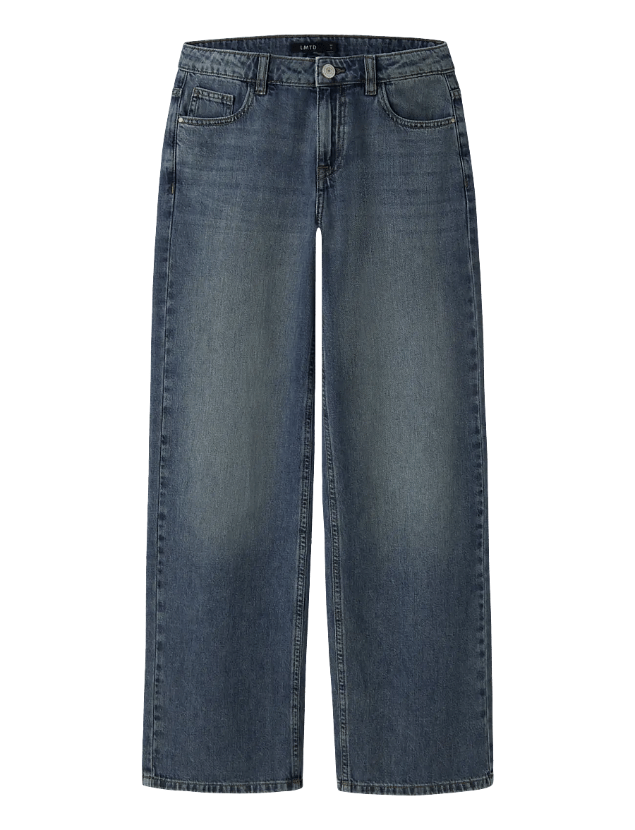 LMTD - NLFBETT DNM NW R WIDE PANT NOOS - regular jeans - vintage dark blue denim - 0