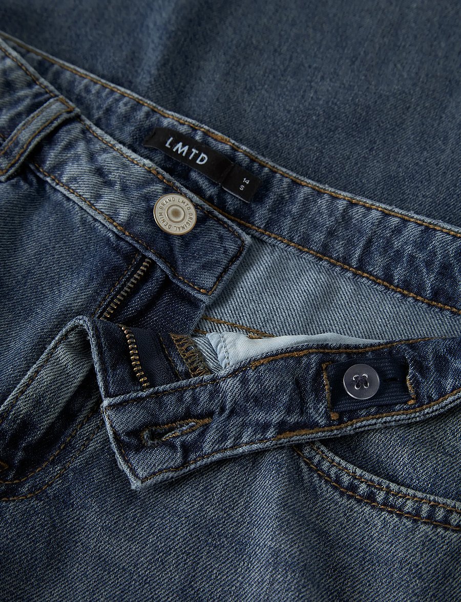 LMTD - NLFBETT DNM NW R WIDE PANT NOOS - regular jeans - vintage dark blue denim - 4