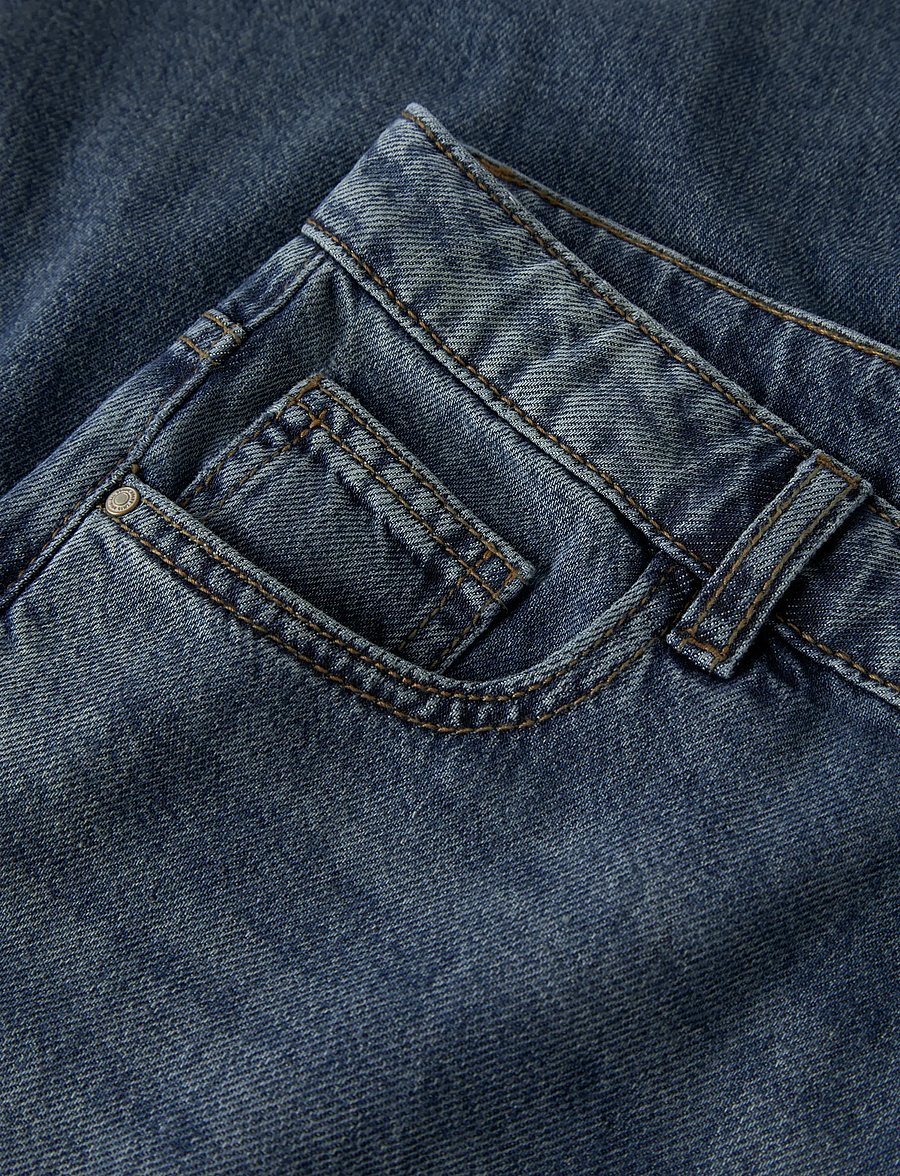 LMTD - NLFBETT DNM NW R WIDE PANT NOOS - regular jeans - vintage dark blue denim - 5