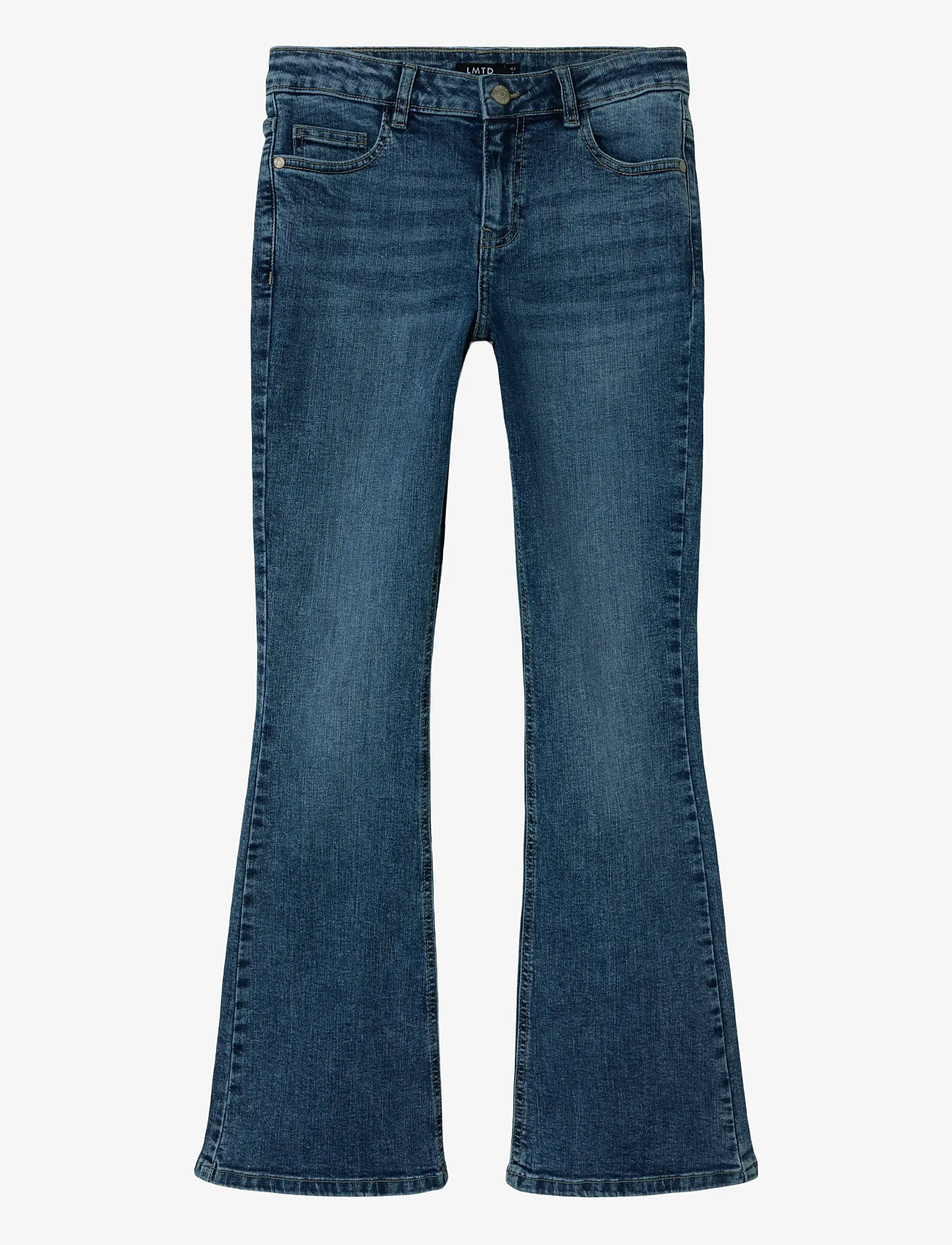 LMTD - NLFBLI DNM LW S FLARED PANT NOOS - alt laienevad teksad - medium blue denim - 1