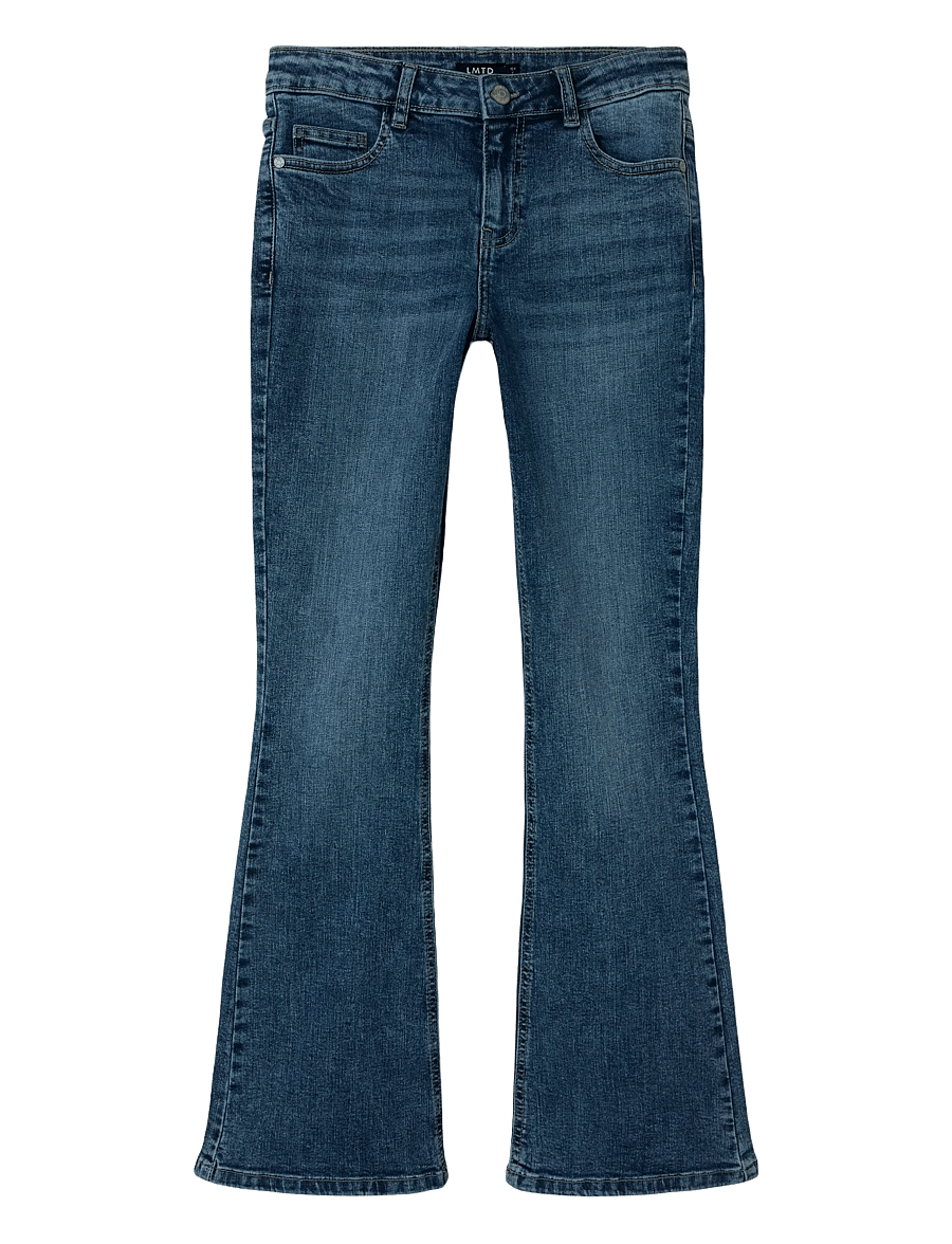 LMTD - NLFBLI DNM LW S FLARED PANT NOOS - bootcut jeans - medium blue denim - 1