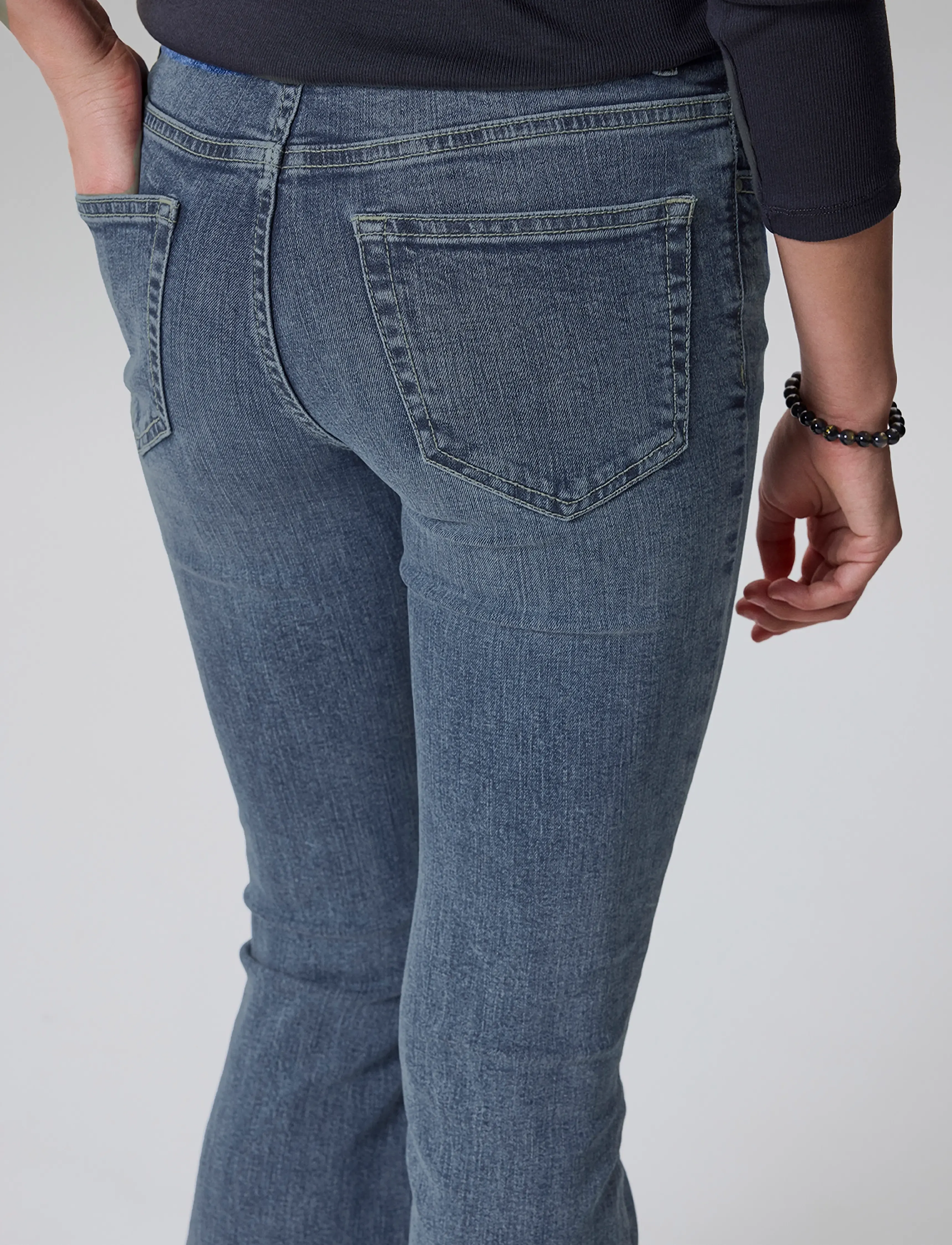 LMTD - NLFBLI DNM LW S FLARED PANT NOOS - bootcut jeans - medium blue denim - 0
