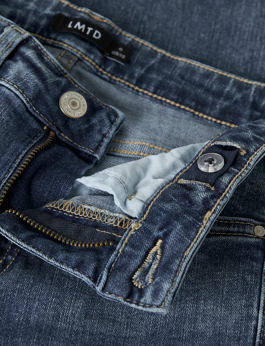 LMTD - NLFBLI DNM LW S FLARED PANT NOOS - alt laienevad teksad - medium blue denim - 5