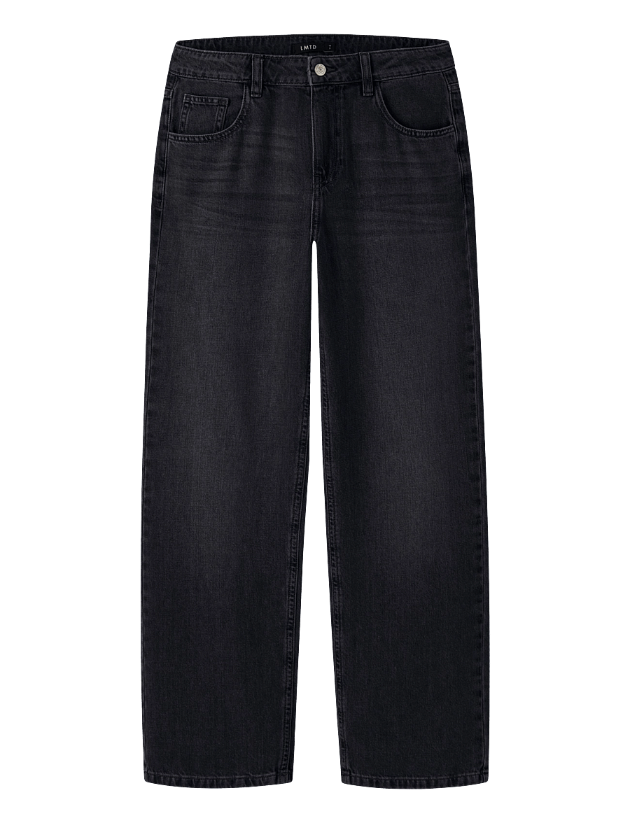 LMTD - NLMBEX DMN R LOOSE PANT NOOS - loose jeans - black denim - 0