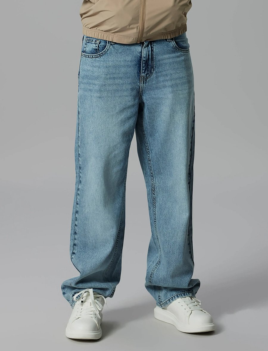 LMTD - NLMBEX DMN R LOOSE PANT NOOS - loose jeans - light blue denim - 0