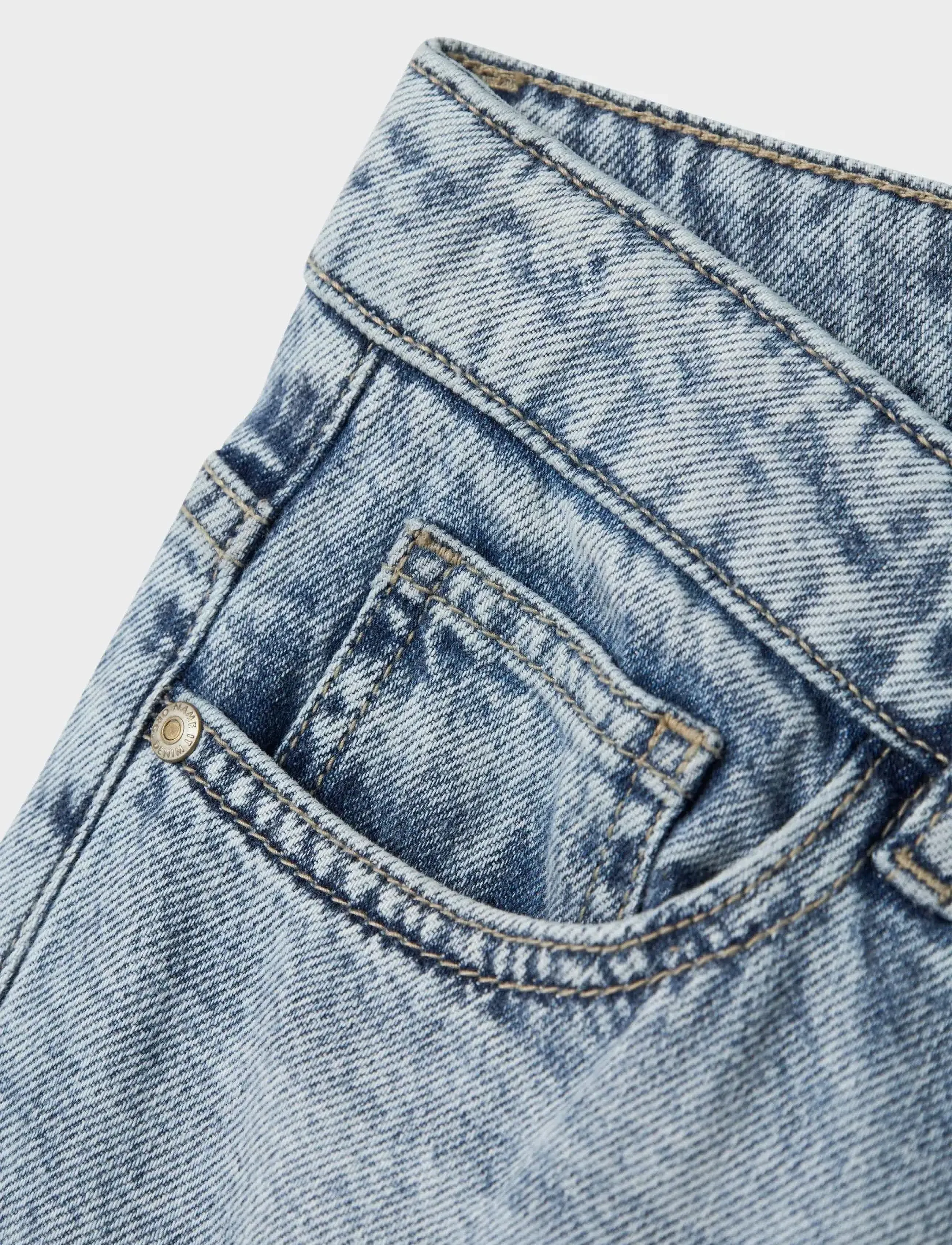 LMTD - NLMBEX DMN R LOOSE PANT NOOS - loose jeans - light blue denim - 4