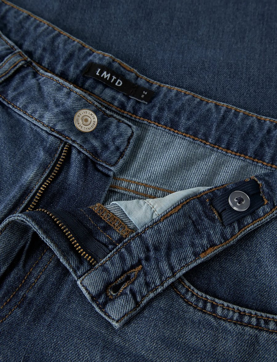 LMTD - NLMBEX DMN R LOOSE PANT NOOS - loose jeans - vintage dark blue denim - 5