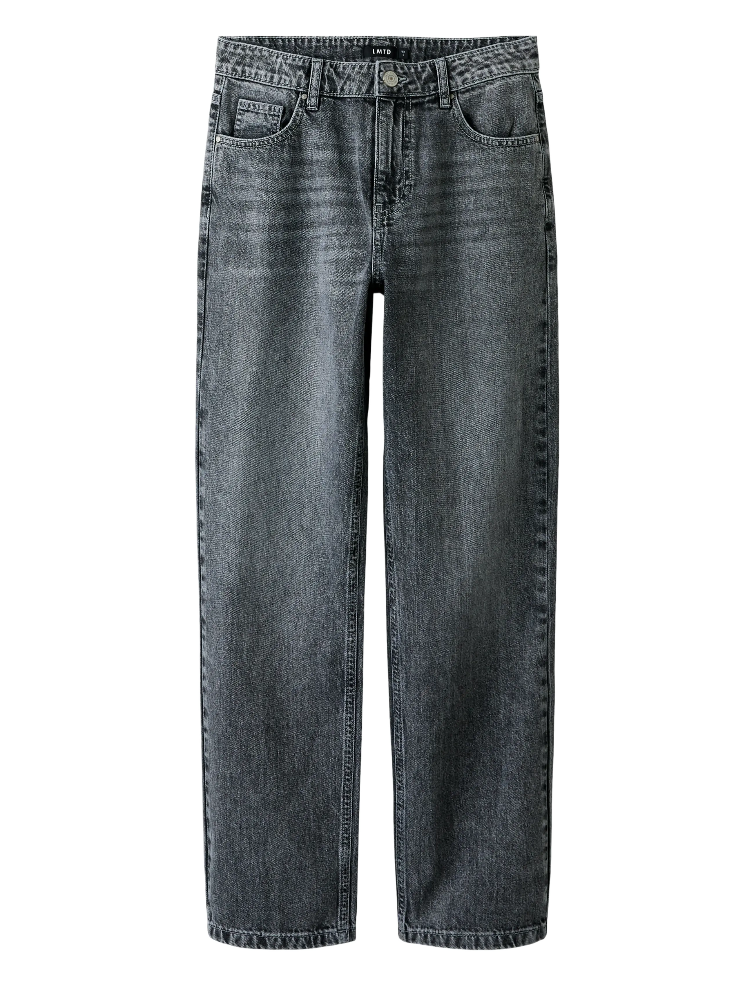 LMTD - NLMBEX DNM R STRAIGHT PANT NOOS - loose jeans - grey denim - 0