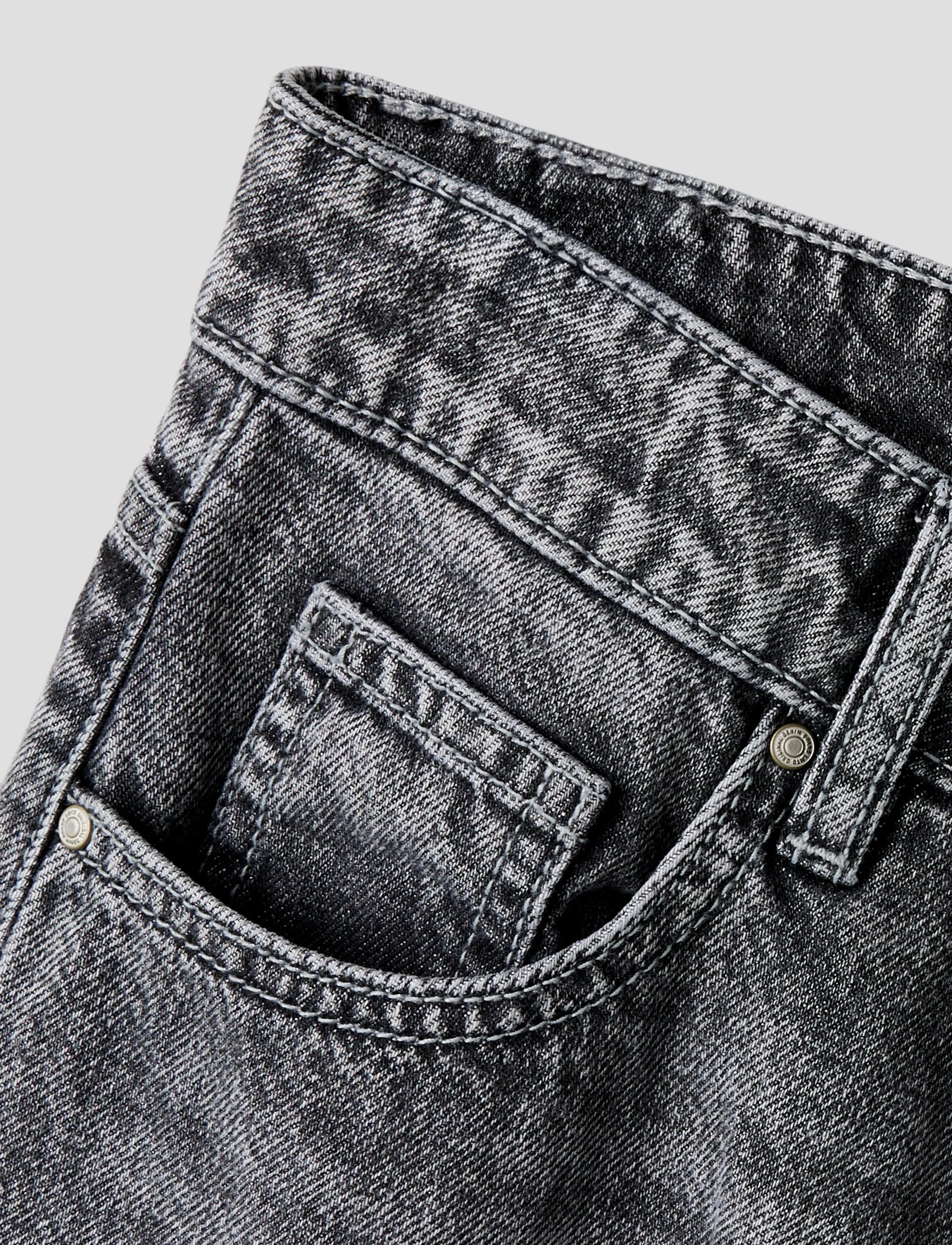 LMTD - NLMBEX DNM R STRAIGHT PANT NOOS - loose jeans - grey denim - 3